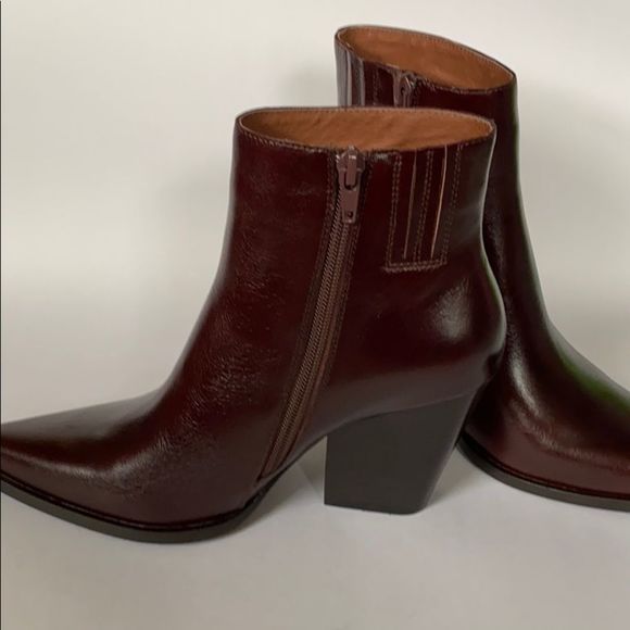 NEW Jeffrey Campbell Flynn Burgundy Boots Size 6 - Picture 9 of 15